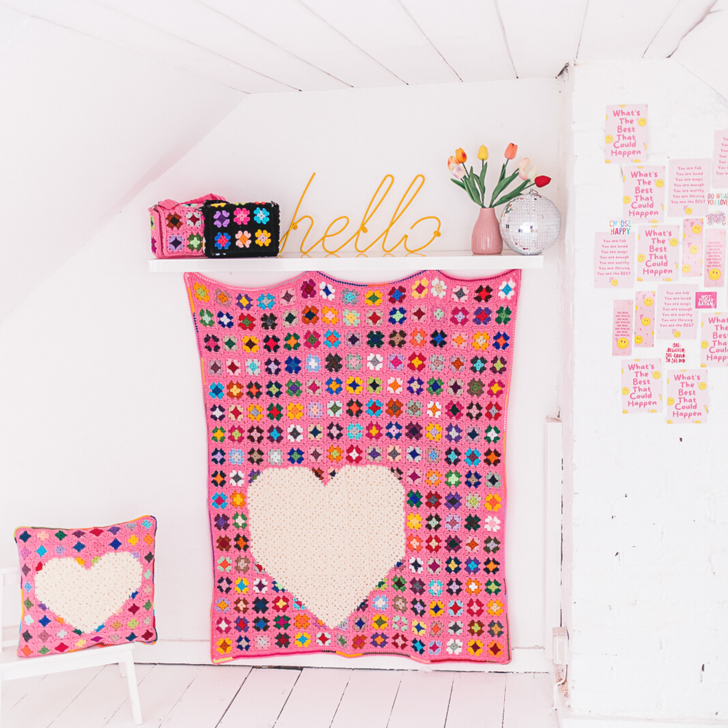 Heartstrings  - a granny square blanket crochet pattern