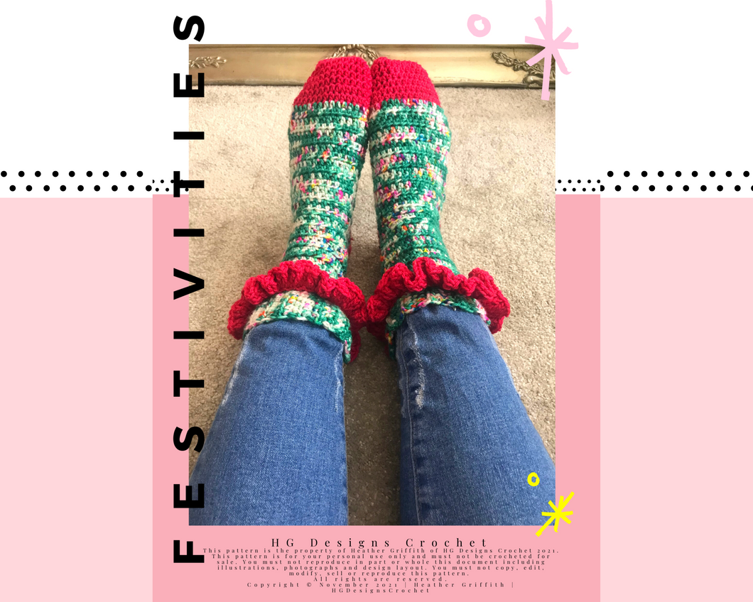 Festivities - crochet Socks