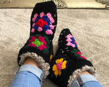 Load image into Gallery viewer, Snuggs - granny square slipper boots
