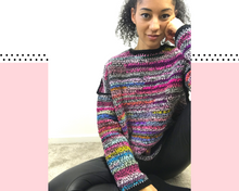 Load image into Gallery viewer, Example - a scrap yarn sweater crochet pattern
