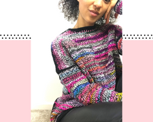 Load image into Gallery viewer, Example - a scrap yarn sweater crochet pattern
