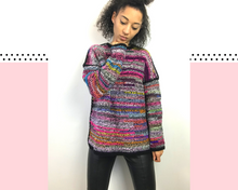 Load image into Gallery viewer, Example - a scrap yarn sweater crochet pattern
